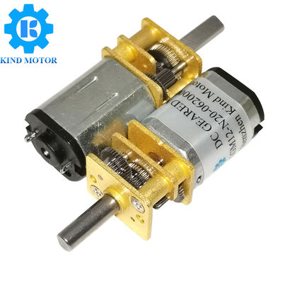 Motor con engranajes de poco ruido del cepillo de carbono del metal de 0,5 pulgadas 12m m N10 N20 N30 3v 5v 6v