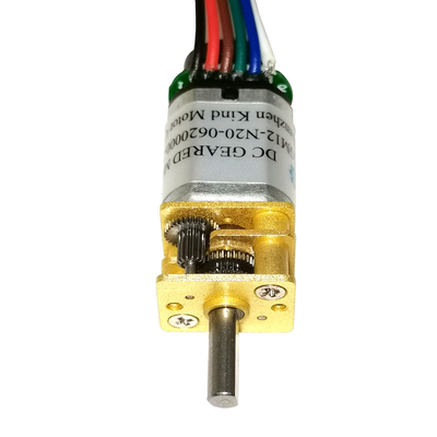 esfuerzo de torsión del motor de DC de la caja de cambios N20 de 200rpm 12m m alto con los ejes extendidos