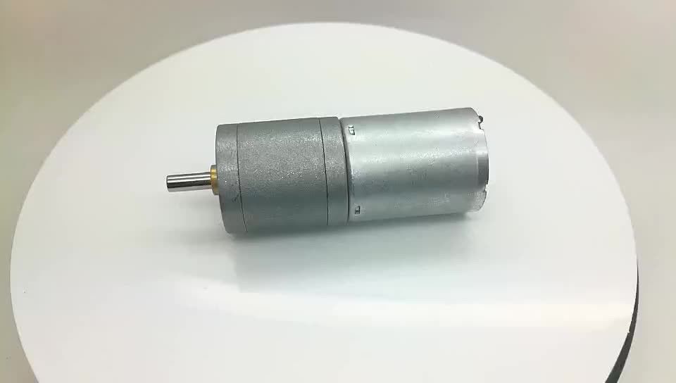Motor de engranaje de 12 voltios de alto par de bajo diámetro 25 mm 4 mm de largo eje D 6 voltios con 48 CPR Encoder