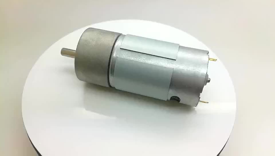 Reducción de la caja de engranajes de metal con cepillado de carbono KGM37-555 de baja potencia 6v 24v 37mm motores dc de bajo ruido